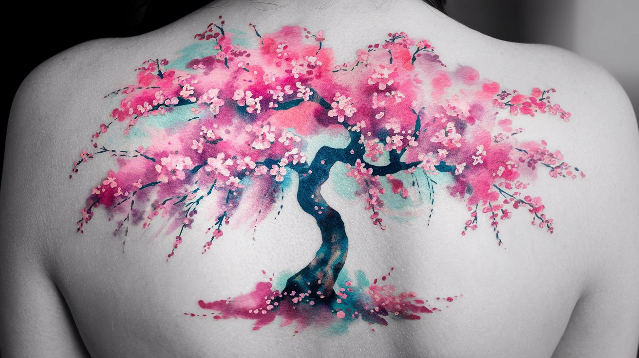 Feminine Cherry Blossom Tattoo Ideas