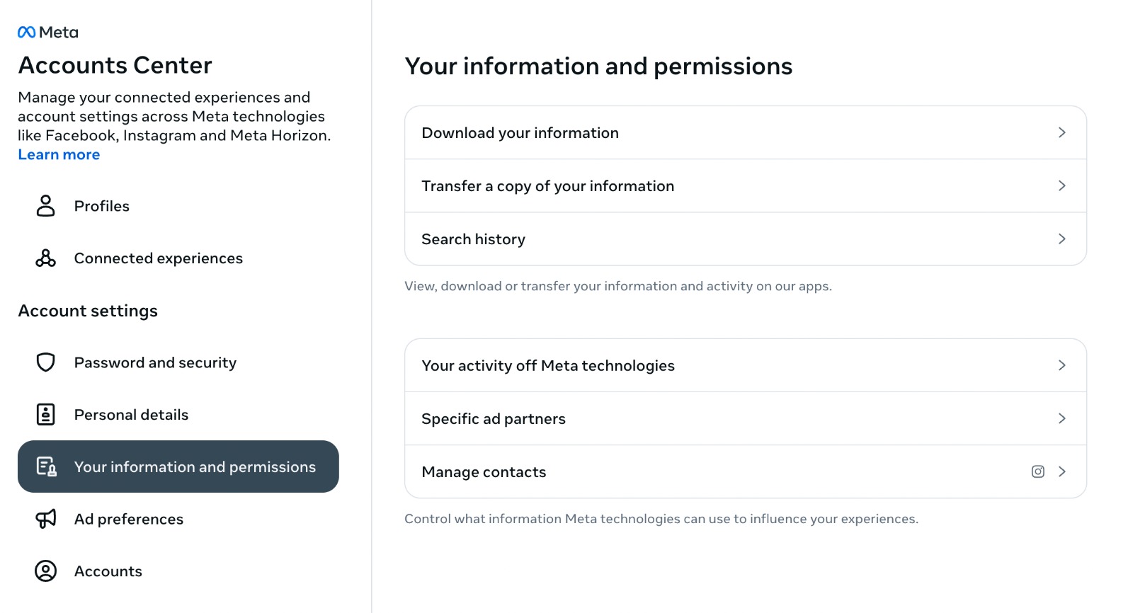 Download instagram data