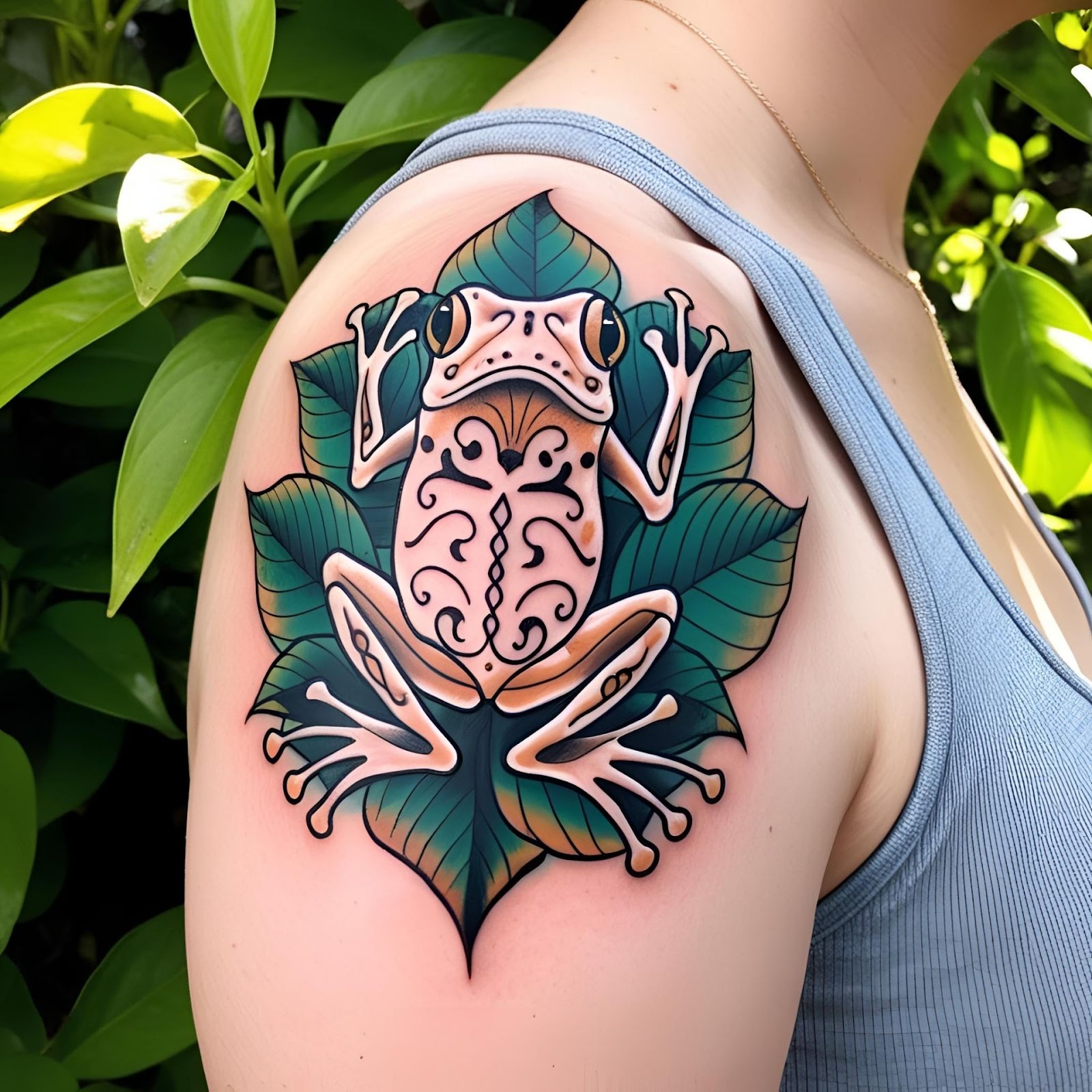 Bone Frog Tattoo