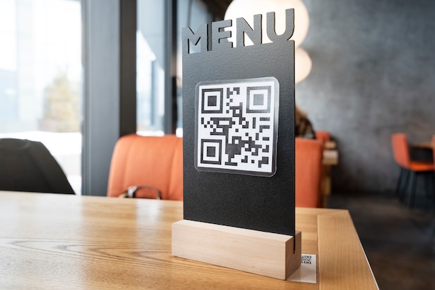 Free photo technology concept wtih qr menu