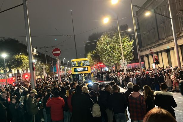 Hundreds of people turned up on O'Connell Street for a fake Halloween Parade