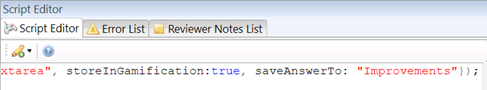 Script editor for requestInput