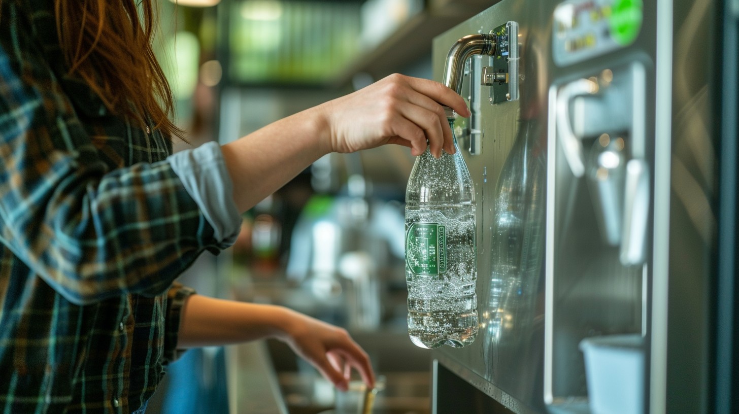 refilling the water, drink more water to get heal and healthy hair