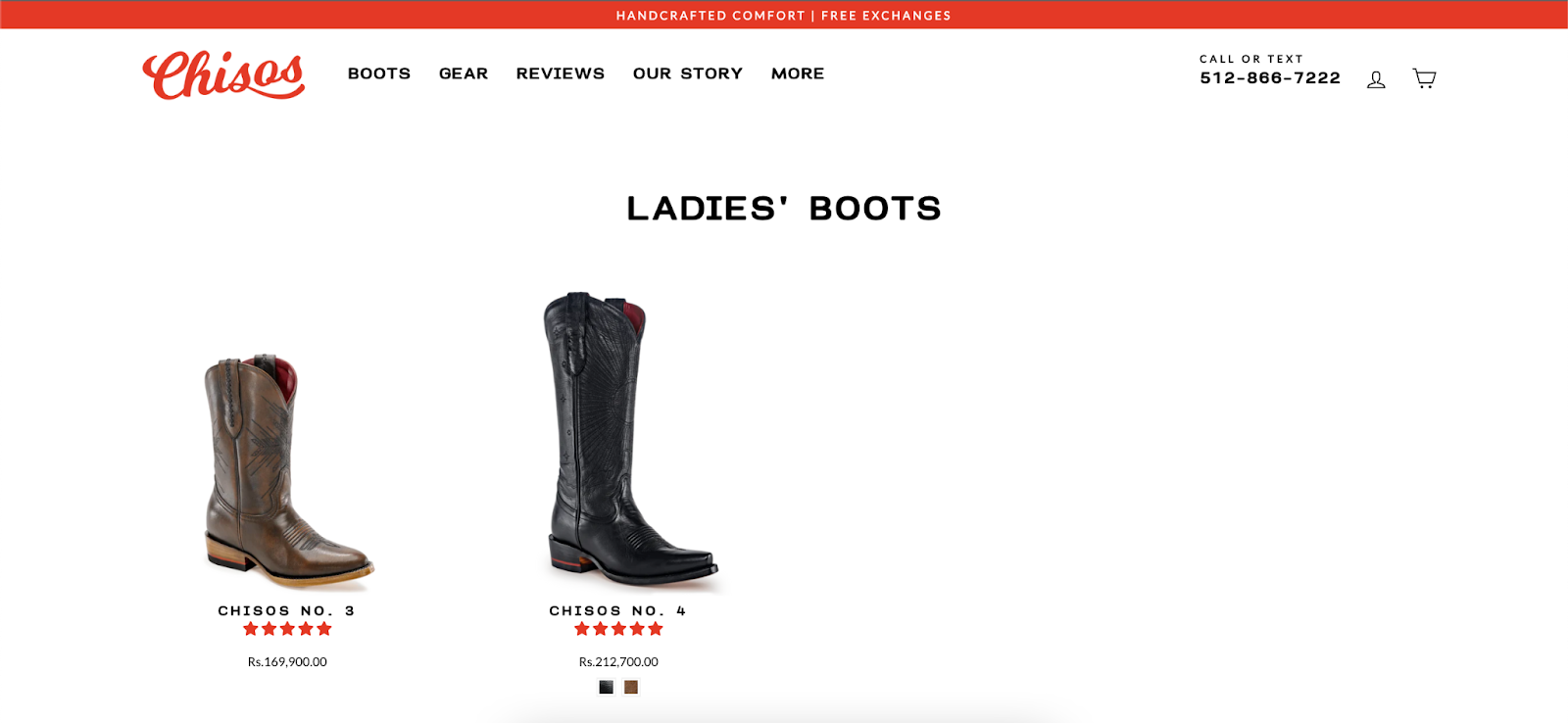 sales forecasting methods - Chisos ladies boots page