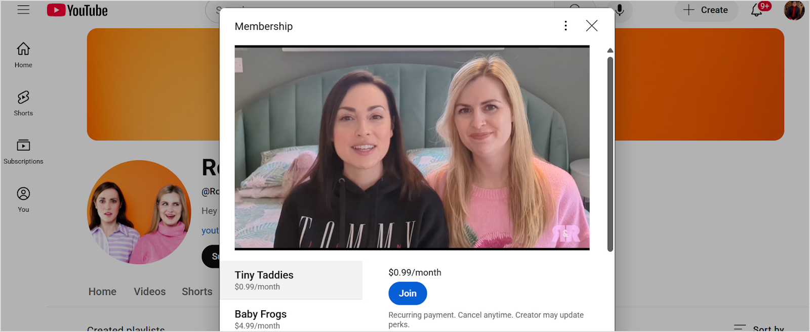 YouTube membership
