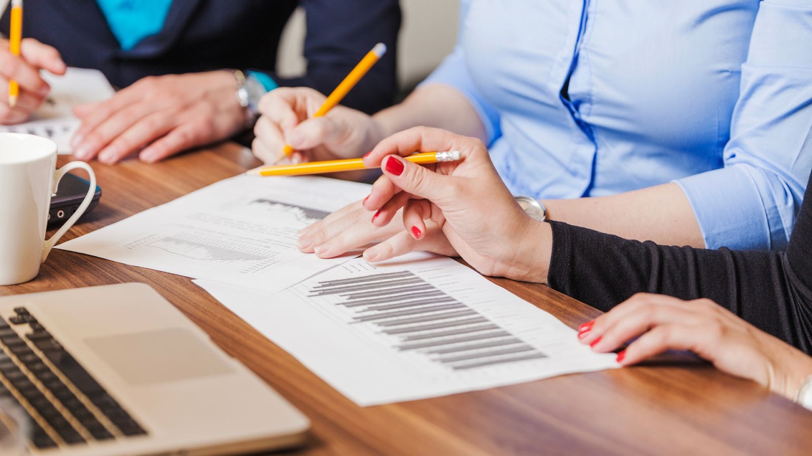 People studying documents