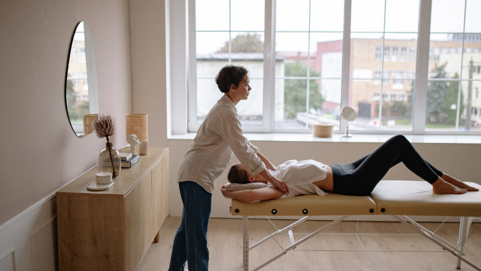 Woman getting a massage