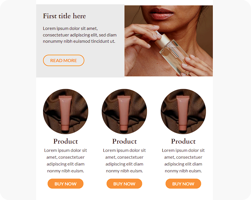 Email Template for Beauty and Cosmetocs shops