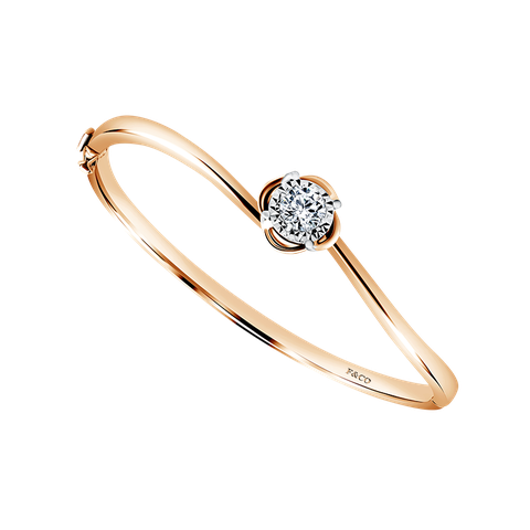 Frank Fire Collection, Peony Solitaire Bangle