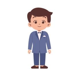 Una caricatura de un niño con corbata | Vector Premium