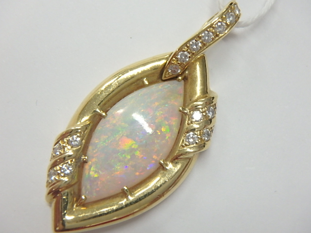 k18 ﾎﾞﾙﾀﾞｵﾊﾟｰﾙ 9.6g 4.184ct 0.34ct