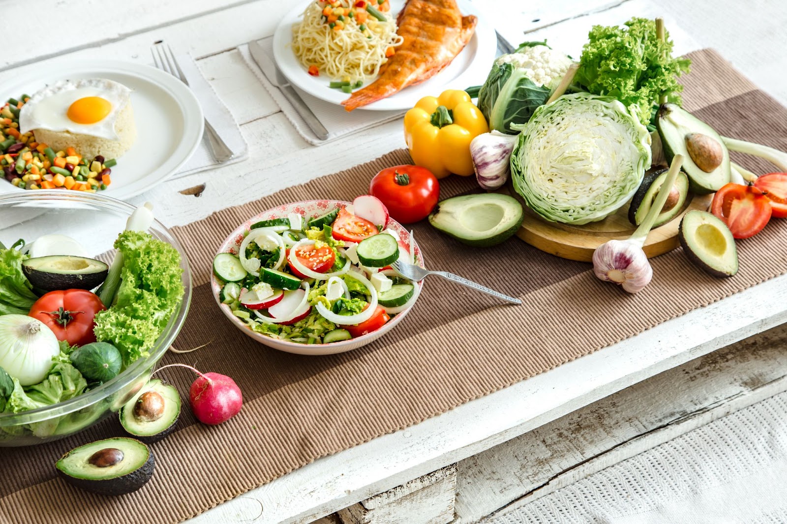 A table filled with delicious healthy food.