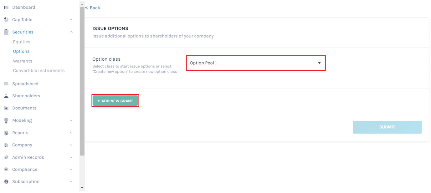 issue options 
