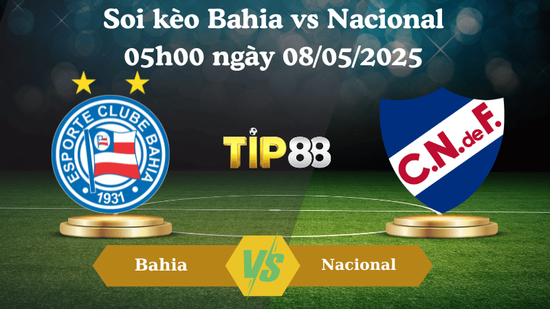 Soi kèo Bahia vs Nacional 05h00 ngày 08/05/2025