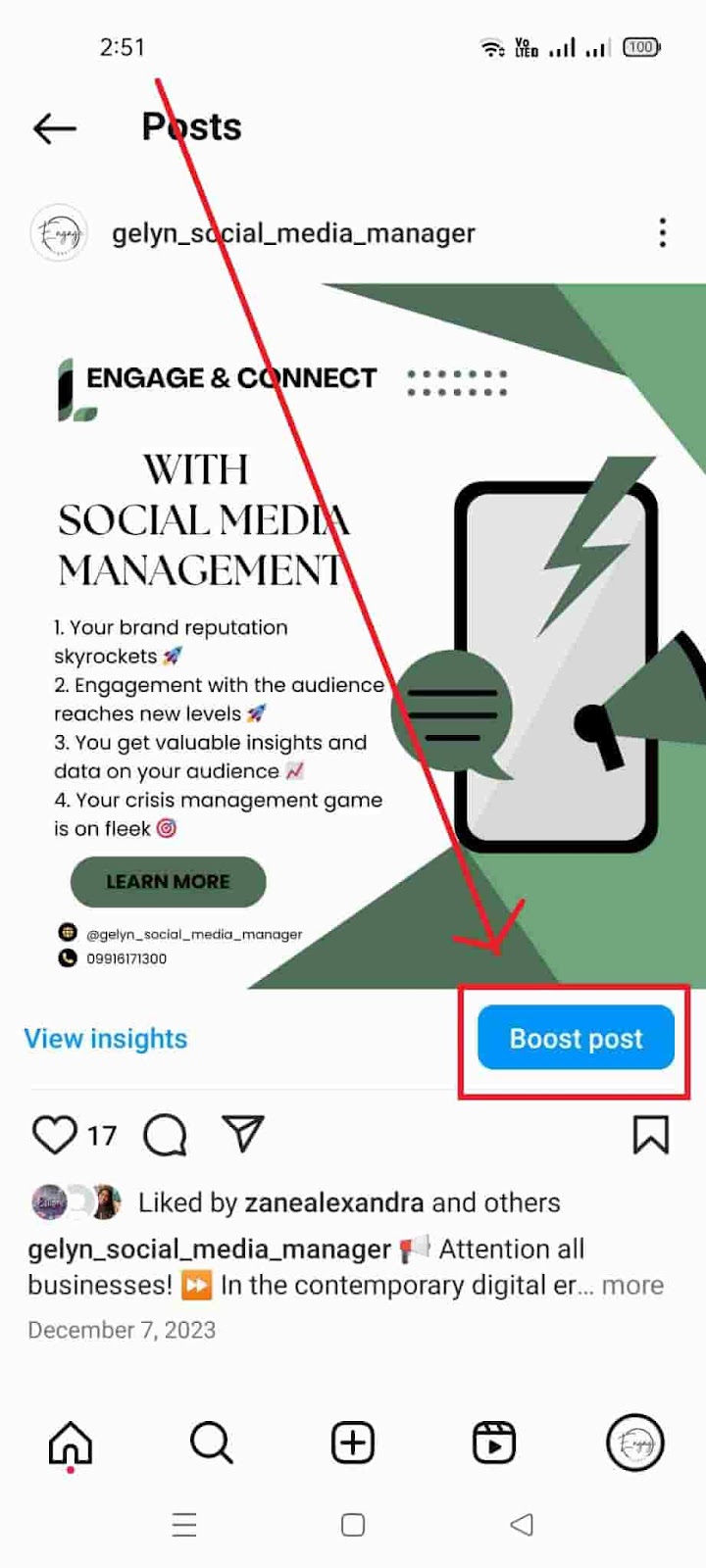 How to Boost Post on Instagram - Click Boost Post