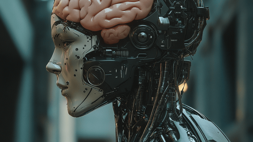 A robot with a human brain 