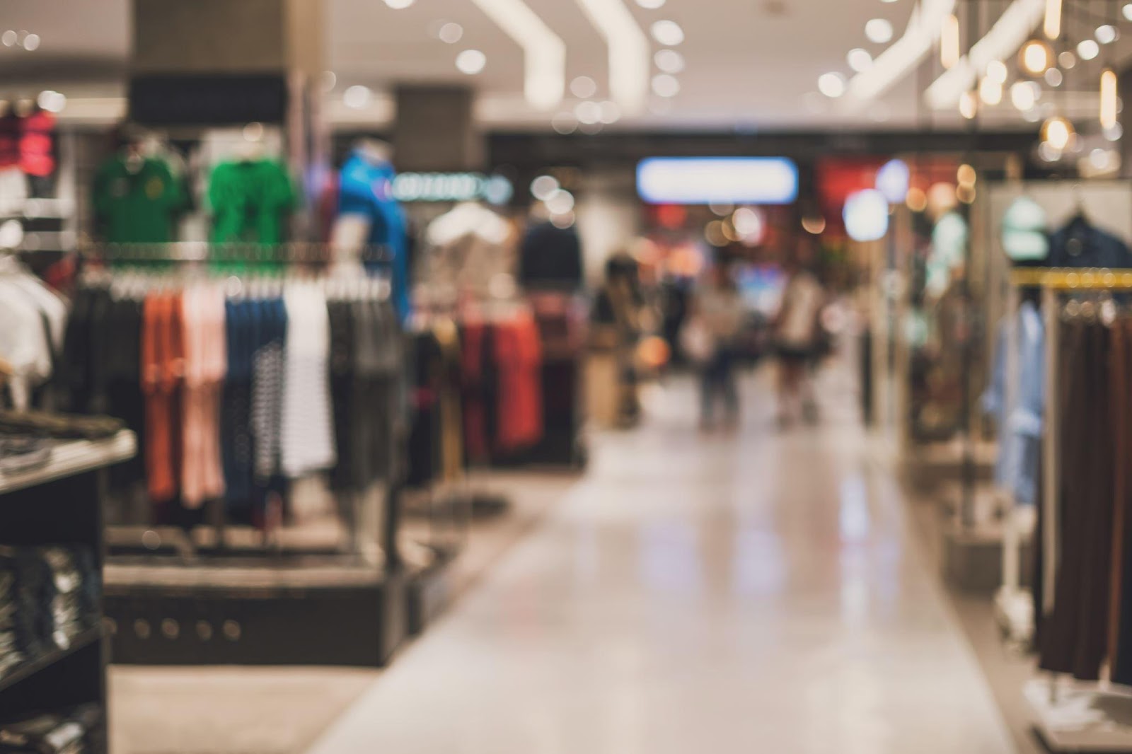 Abstract blurred background of department store