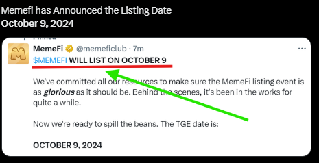 MemeFi Listing Date