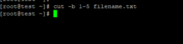 cut -b 1-5 filename.txt