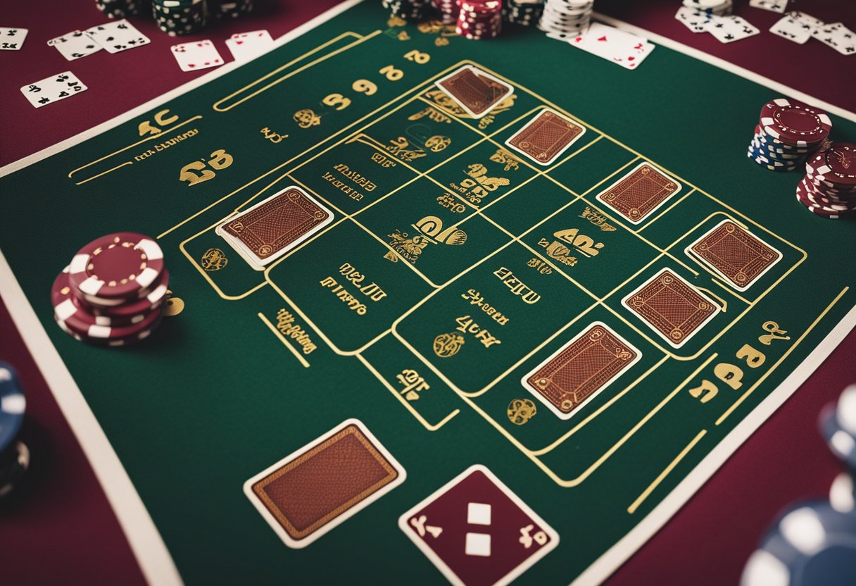 A deck of cards being used for gambling games