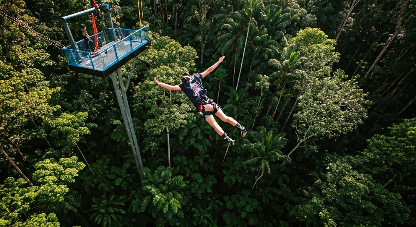 Bungee jumper in Cairns.