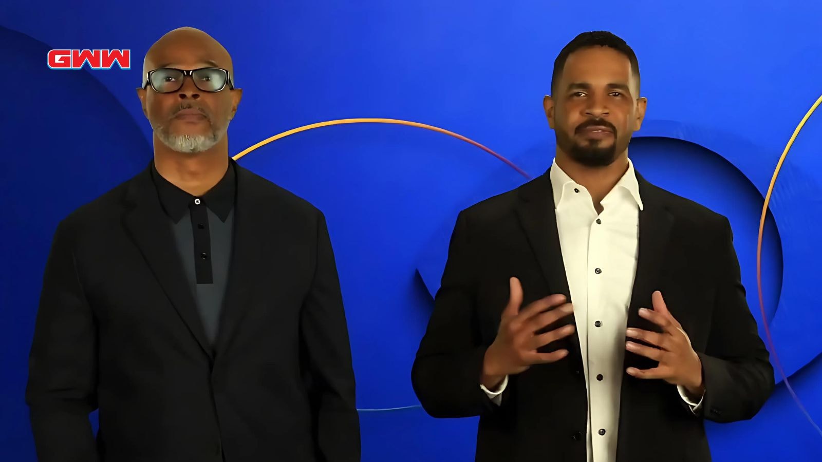 Damon Wayans and Damon Wayans Jr. presenting together, cast of Poppa's House