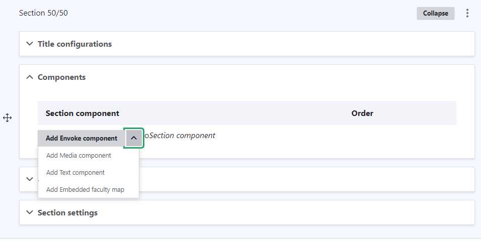 components selector