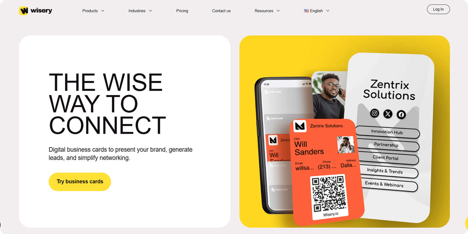 Digital Business Card Apps like Wisery