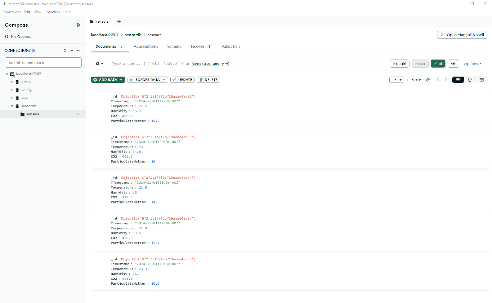 IoT Sensor Data Management System with MongoDB and .NET