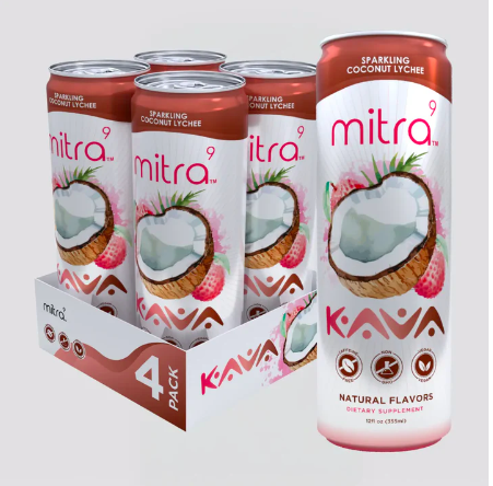 Coconut Lychee 4 Pack Kava Seltzer