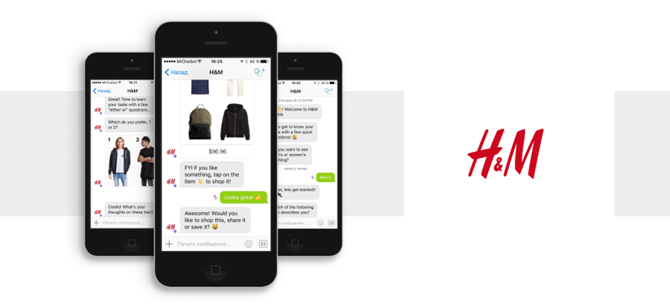 Pictorial description of H&M's AI-powered chatbots