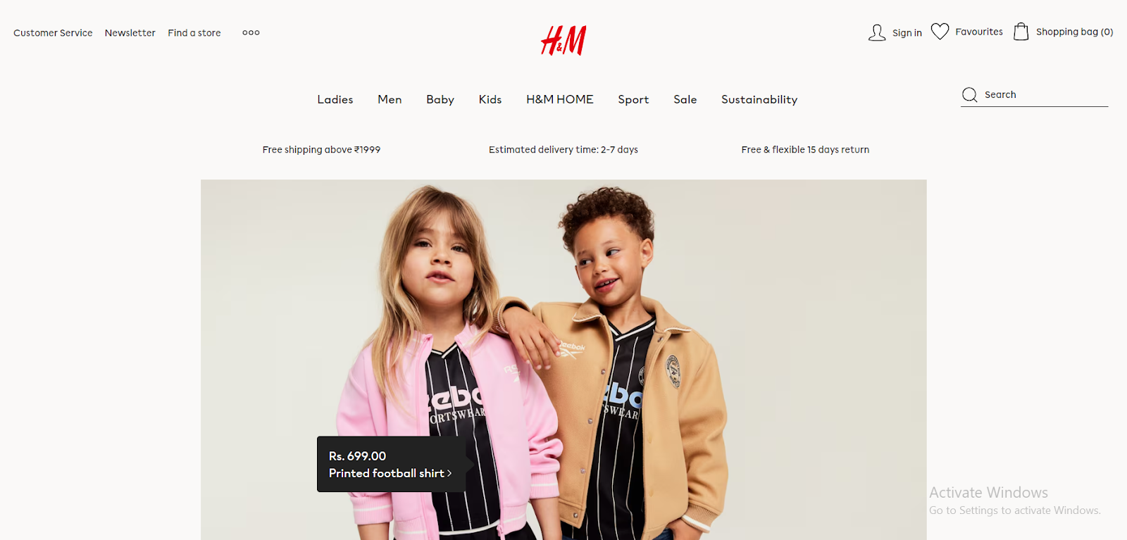 H&M - provides smooth usability