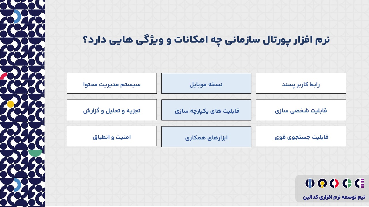 نرم افزار پورتال سازمانی چه امکانات و ویژگی هایی دارد؟