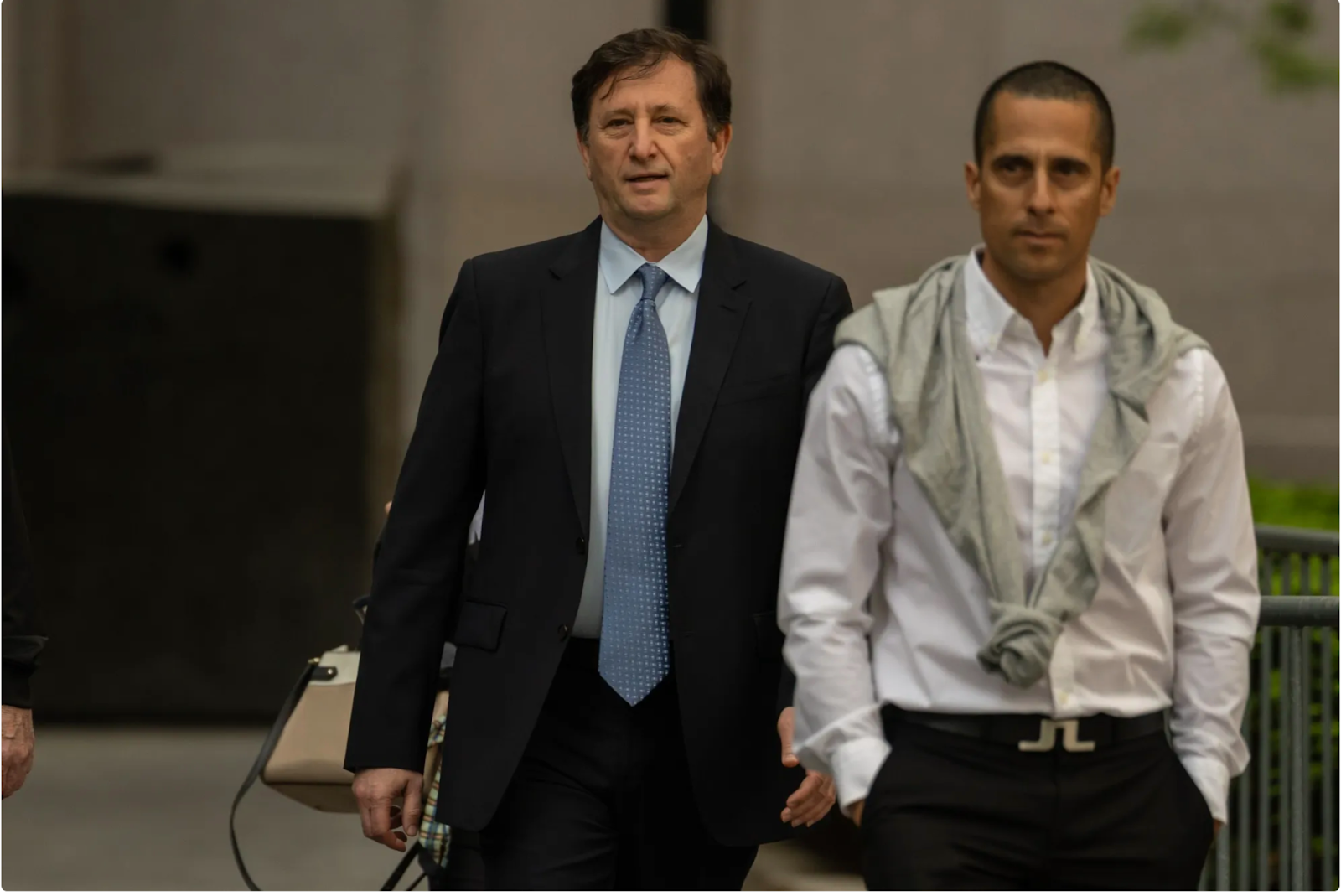 Alex Mashinsky, former CEO of Celsius Network, arriving at the Southern District of New York courthouse for his sentencing. Source: Bloomberg News