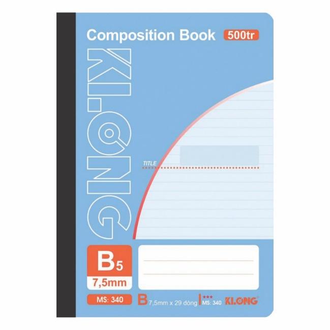 A blue composition book with white text

Description automatically generated