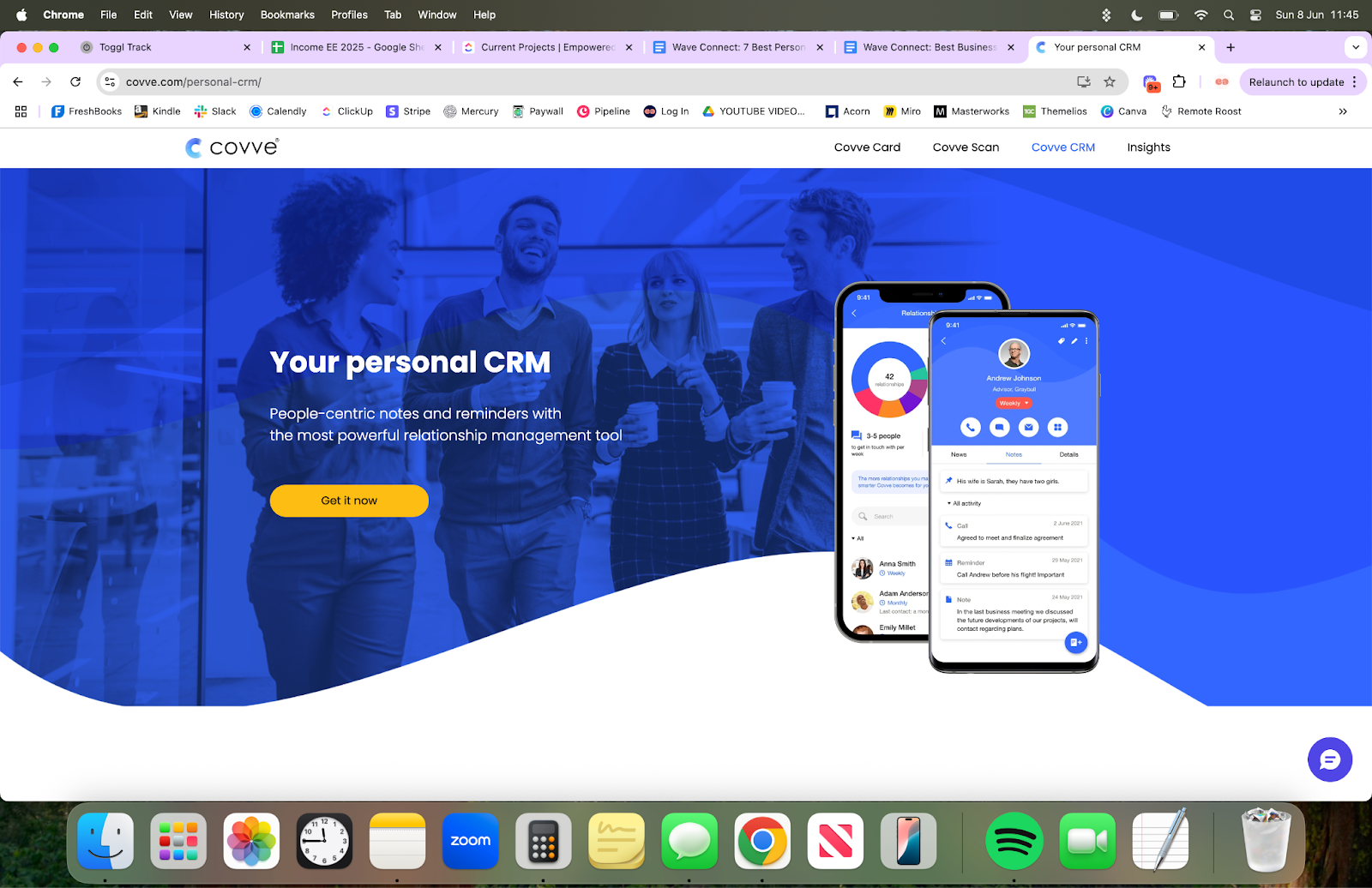 Covve website