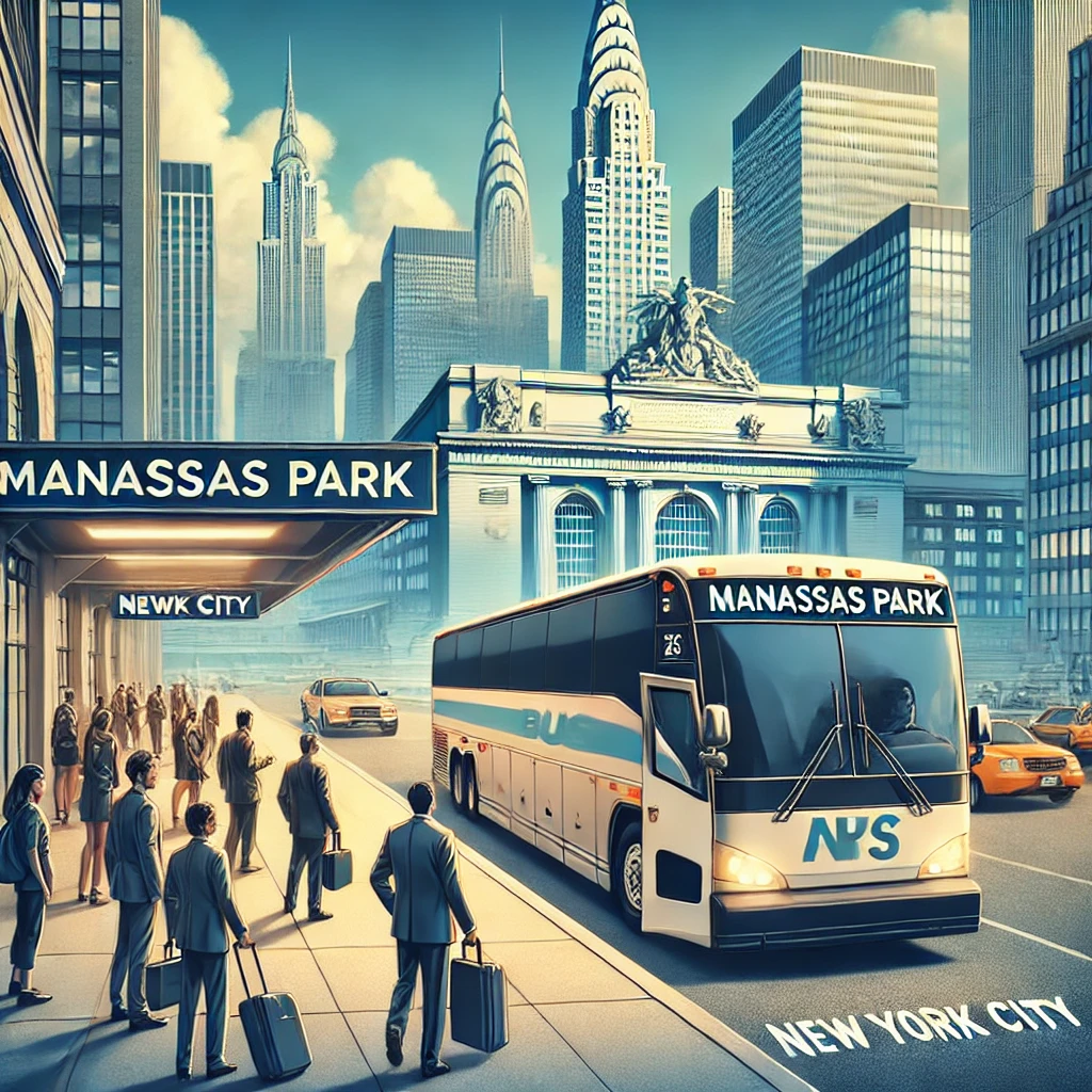 is there bus from manassas park to new york city​