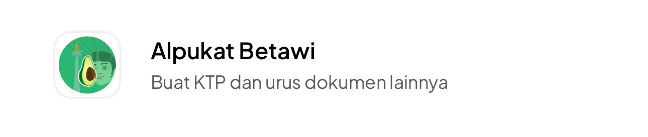 Tampilan Fitur Alpukat Betawi di Aplikasi JAKI