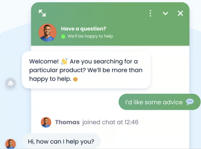 Smartsupp’s live chat interface