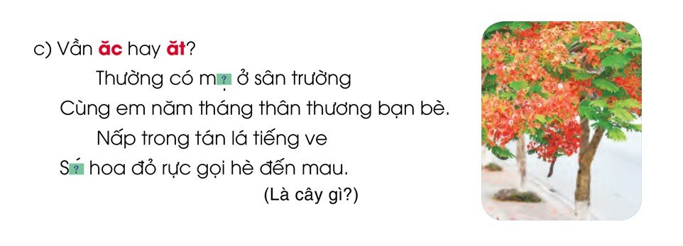 BÀI 16: ANH EM THUẬN HÒAChia sẻCâu 1: Quan sát một bức tranh về tình cảm anh, chị, em. Đặt tên cho bức tranh đóGiải nhanh:Tranh 1: Anh sưởi ấm cho emTranh 2: Chị buộc tóc cho emTranh 3: Hai chị em chơi trò thổi bóngTranh 4: Chị kể chuyện cho em ngheCâu 2: Giới thiệu tranh, ảnh em bé (anh, chị) trong gia đìnhGợi ý:Đó là tranh, ảnh em bé hay anh, chị của em?Em bé (anh, chị) là con trong gia đình hay con của cô (chú, bác)?Em bé (anh, chị) bao nhiêu tuổi?Giải nhanh:Đó là một bức tranh về chị gáiChị gái chính là chị ruột trong gia đình emNăm nay chị gái em tròn 10 tuổiBÀI ĐỌC 1: ĐỂ LẠI CHO EM Đọc hiểu Câu 1: Chị để lại những đồ vật gì cho em bé dùng?Trả lời:Những đồ vật chị để lại cho em bé dùng là: dép đỏ, mũ len, đôi tất, áo.Câu 2: Chị còn để lại cho em bé điều gì tốt đẹp?Trả lời:Chị còn để lại điều tốt đẹp cho em là: cái ngoan, cái sạch sẽ.Câu 3: Em đã làm được những việc gì giúp em bé của em (hoặc các em nhỏ ít tuổi hơn em)?Trả lời:- Những việc em đã làm hoặc giúp đỡ em bé của em:Tặng em đồ chơiQuần áo còn tốt không dùng nữa em đem tặng các béChơi cùng bé.…Luyện tập Câu 1: Dựa vào nội dung bài thơ, hãy cùng bạn hỏi đáp về đặc điểm của một số sự vật: đôi dép, đôi tất, hai bàn tayGiải nhanh:Đôi tất chị để lại cho em thế nào? - Đôi tất chị để lại cho em rất xinhĐôi dép chị để lại cho em thế nào? - Đôi dép chị để lại cho em còn mới, có màu đỏHai bàn tay chị như thế nào? - Hai bàn tay chị sạch sẽ, thơm tho.Câu 2: Đọc khổ thơ 3, hãy tưởng tượng và nói lời chị âu yếm, dỗ em khi em ốmTrả lời:Lời nói âu yếm của chị: “Em ốm rồi đấy, hãy mặc quần áo ấm và đeo khăn vào để đỡ ho nhé!”Bài viết 1Câu 1: Nghe - viết: Bé HoaGiải nhanh:Nghe - viếtCâu 2. Chọn chữ hoặc vần phù hợp với ô trống rồi giải câu đố:Giải nhanh:a. nắng Làm            nông=> Là con còb. chìm            kiếm => Là con cá trêc. mặt Sắc => Là cây phượngCâu 3: Tìm các tiếnga. Bắt đầu bằng l hoặc n, có nghĩa như sau:- Trái ngược với lạnh- Không quenb. Chứa vần in hoặc iên, có nghĩa như sau:- Trái ngược với dữ- Quả (thức ăn) đến độ ăn đượcc. Chứa vần ăc hoặc ăt, có nghĩa như sau:- Trái ngược với (dao, kéo lụt (cùn)- Dùng dao hoặc kéo làm đứt một vậtGiải nhanh:a.nóng, lạb. hiền, chínc. sắc, cắtBÀI ĐỌC 2: ĐÓN EMĐọc hiểu Câu 1: Hằng ngày, sau khi tan học, Dũng làm gì?Trả lời:Hằng ngày, sau khi tan học, Dũng qua trường mầm non đón bé LanCâu 2: Những từ nào ở đoạn 2 và đoạn 3 cho thấy Dũng rất thương em?Trả lời:Từ ngữ cho thấy Dũng rất thương em: lo lắng quay lại trường đón em, vừa mừng vừa thương, xuýt xoa: “Ôi! em ngoan quá!”.Câu 3: Vì sao trên đường về, Lan vừa ôm cổ anh vừa hát líu lo?Trả lời:Trên đường về, Lan vừa ôm cổ anh vừa hát líu lo vì Lan được anh tới trường đón và cõng về nhà.Câu 4: Theo em, Dũng thấy vui hơn mọi ngày vì điều gì? Chọn ý em thícha. Vì Dũng đã có mặt lúc em gái mong anh đếnb. Vì Dũng thấy em gái vui hơn hẳn mọi ngàyc. Vì Dũng đã đón được em gái ở trườngTrả lời:- Dũng thấy vui hơn mọi ngày vì: Đáp án: A. Vì Dũng đã có mặt lúc em gái mong anh đến.Luyện tập