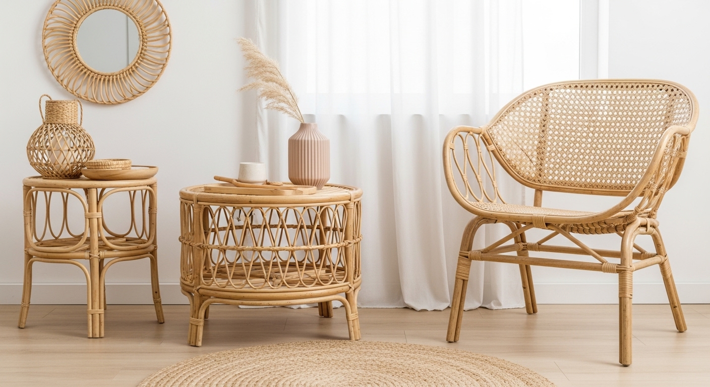 Rattan and Wicker Pieces
