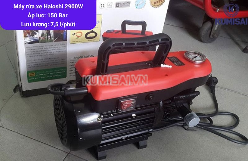 Máy rửa xe Haloshi 2900W cho khả năng làm sạch hiệu quả