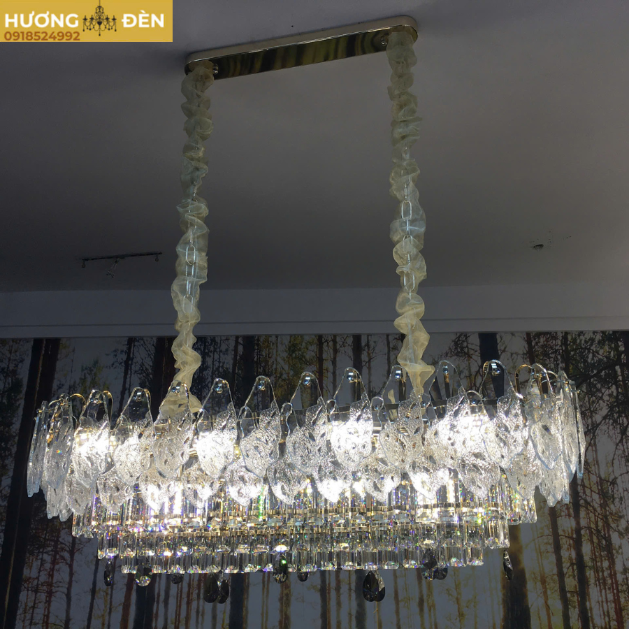 Đèn thả pha lê L950*W350 - E14*14