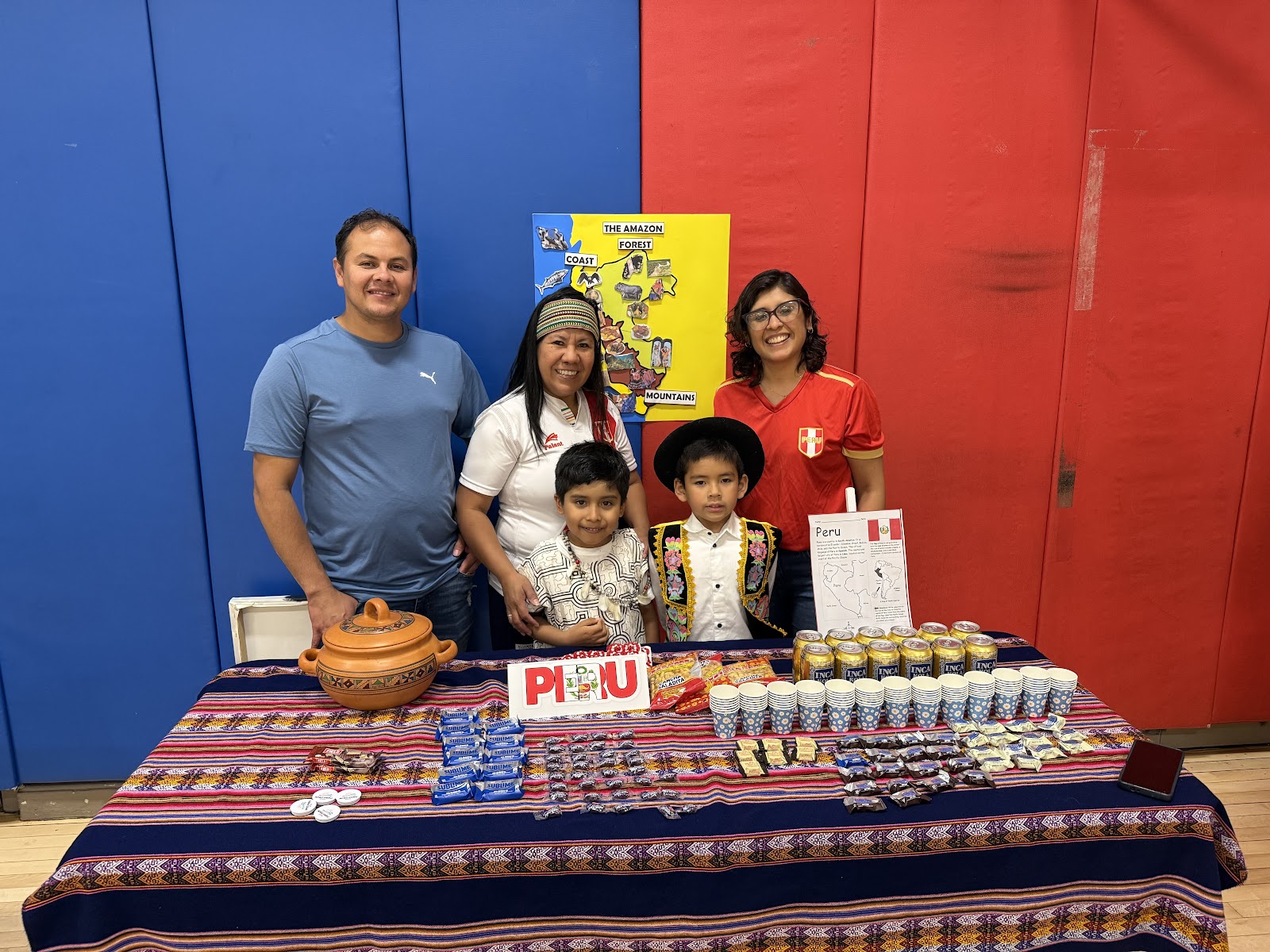 Stark family participating in Multicultural Night