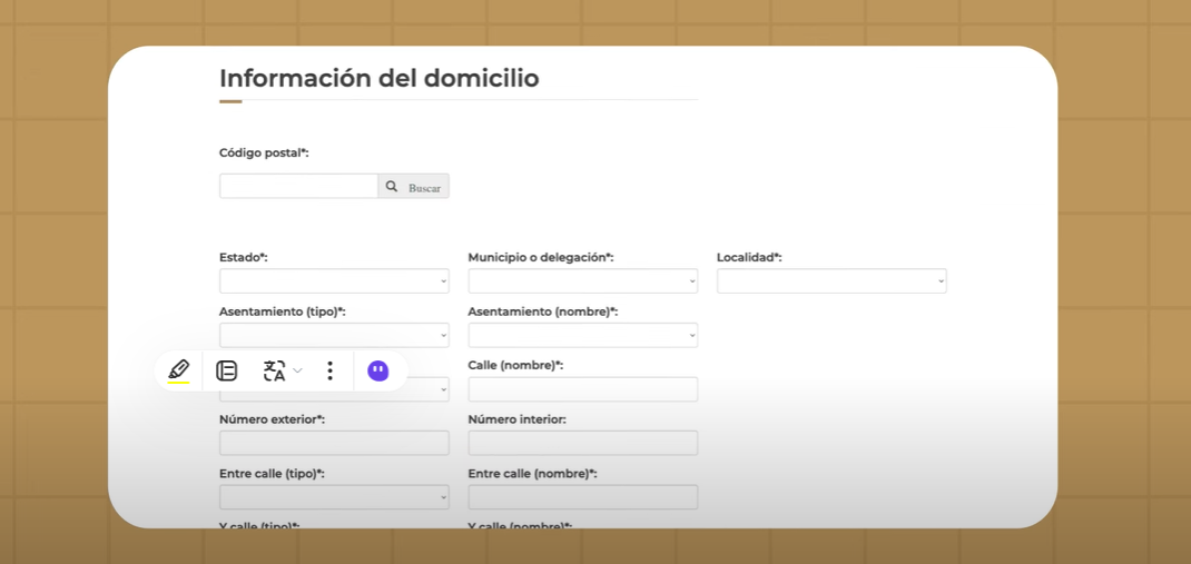 Ingrese los detalles de su dirección con toda la demás información requerida, incluido su código postal. 