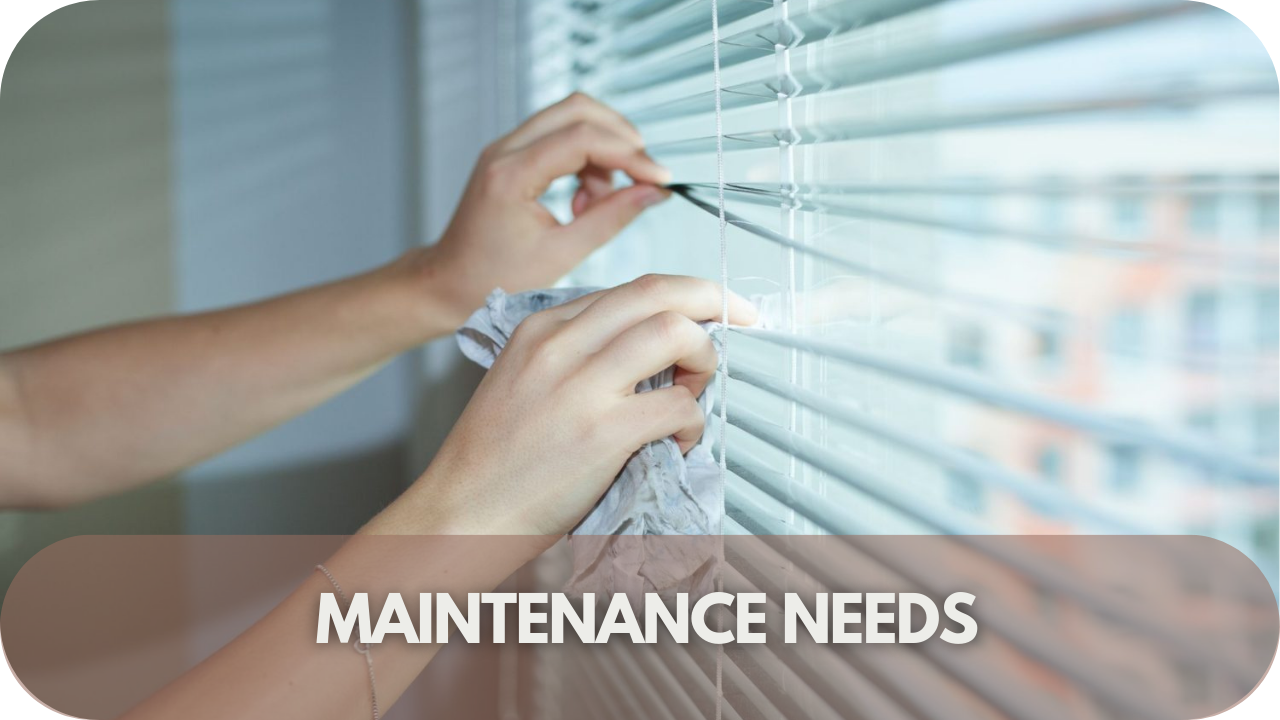 ease of maintaining designer blinds, with a focus on cleaning and upkeep for long-term performance.