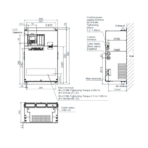 Kích thước mã P1-00770HFEF Series SJ-P1