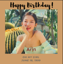 This contains an image of Oh My Girl Arin
