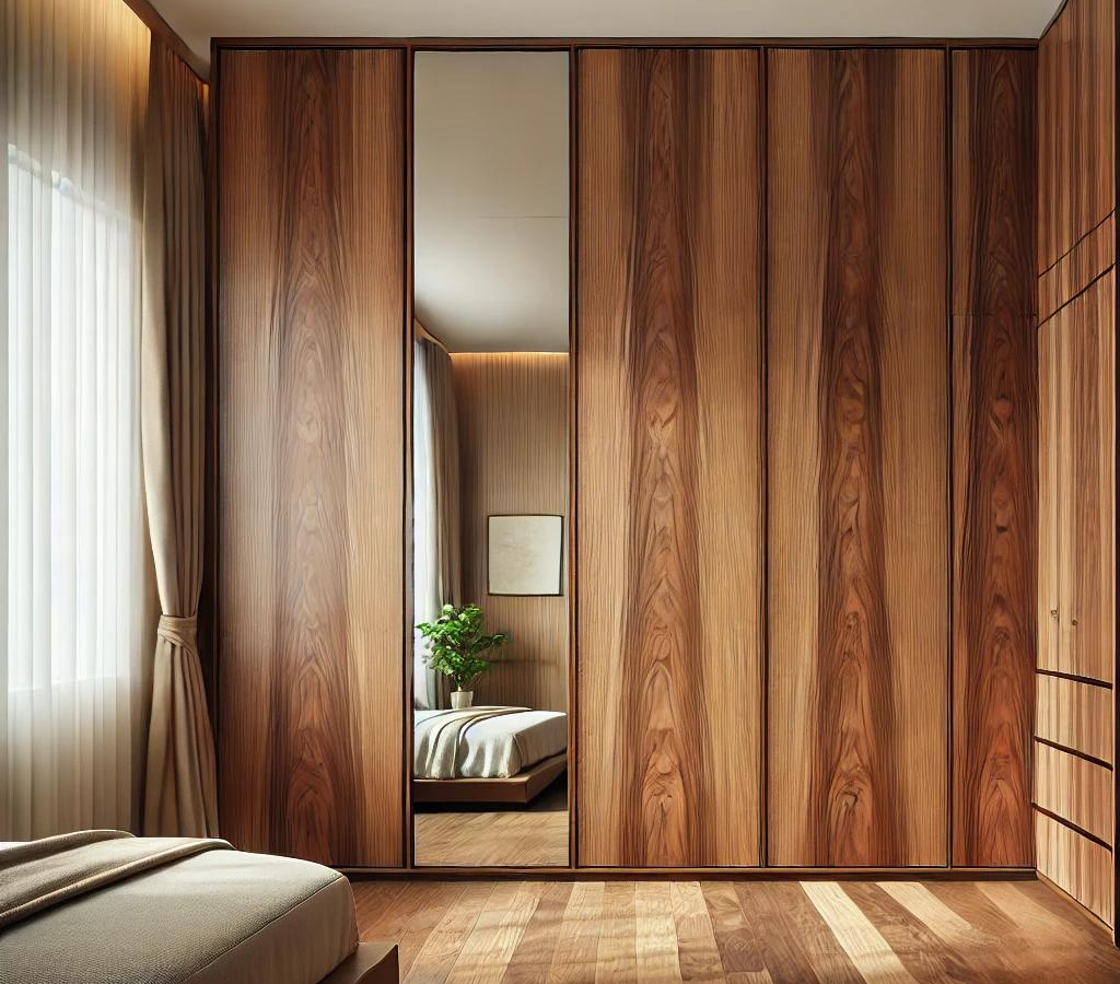 Wardrobe with Prominent Wood Veins