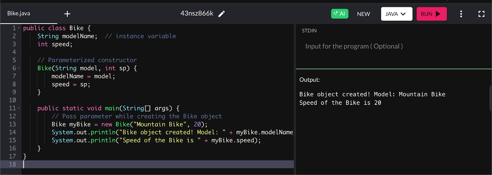 code without the return keyword